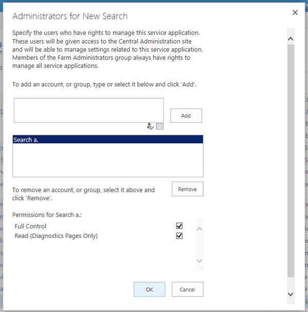 administrator for new search